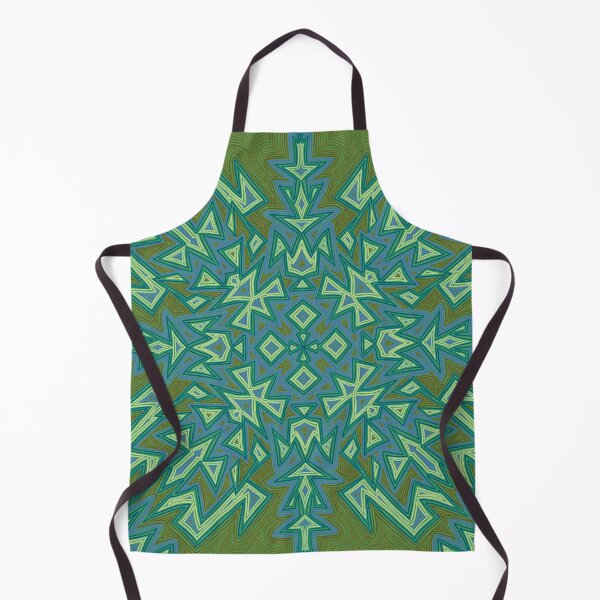 Item preview, Green and blue Zigzag zen tangle designed and sold by n1ckeatsyarn.