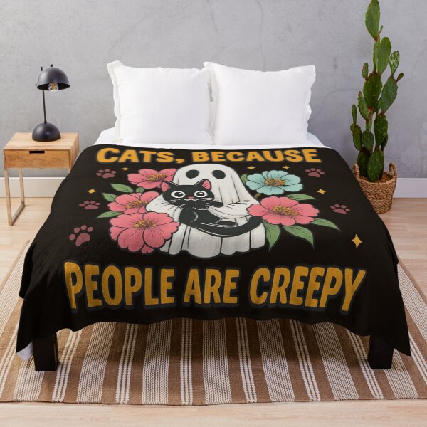Item preview, Halloween Ghost Cat Design Funny Creepy Quote Cute Japanese designed and sold by KamalaDesign.