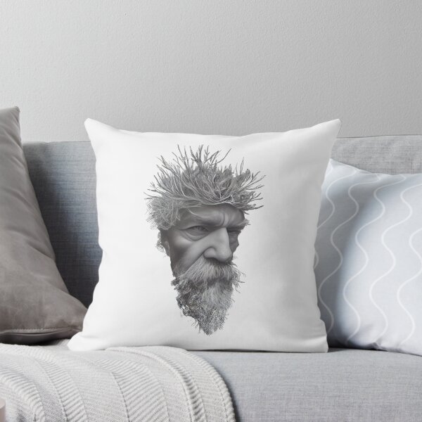 Item preview, Tree Spirit Elder – Surreal Nature-Fused Portrait of Wisdom designed and sold by Psycho-Crazy.