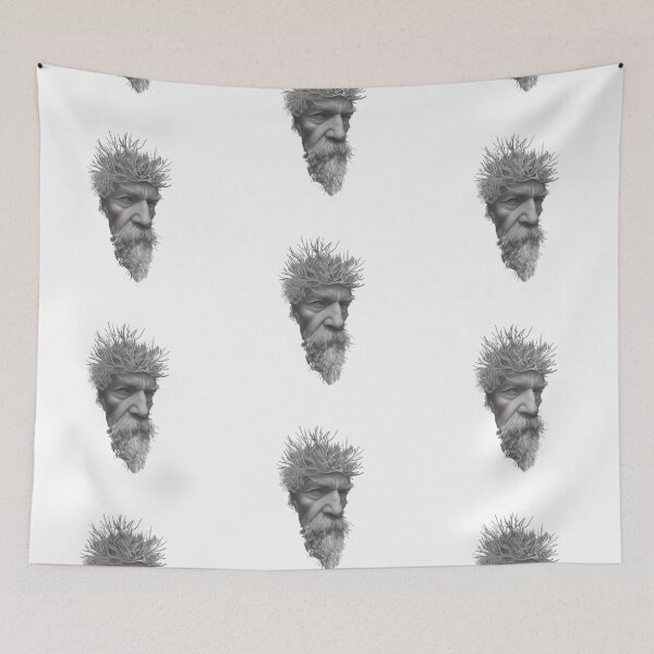 Item preview, Tree Spirit Elder – Surreal Nature-Fused Portrait of Wisdom designed and sold by Psycho-Crazy.