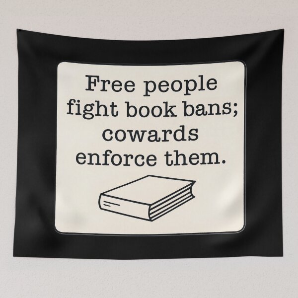 Item preview, Anti Censorship Book Ban Statement Minimalist Art Prints designed and sold by PinUpPizzazz.