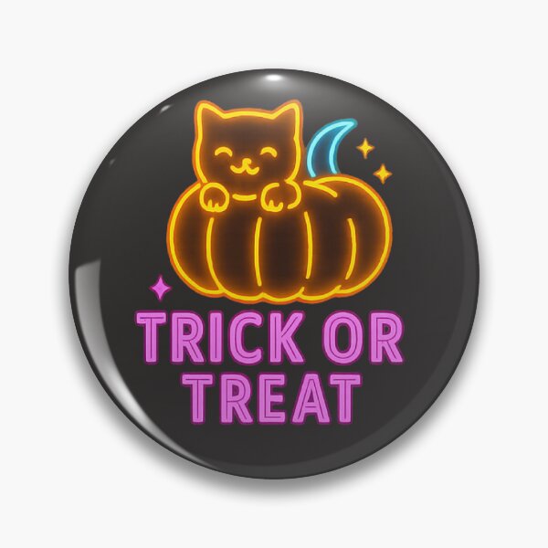 Item preview, Trick or Treat Cat – Cyberpunk Neon Halloween Design designed and sold by Thaivi Design.