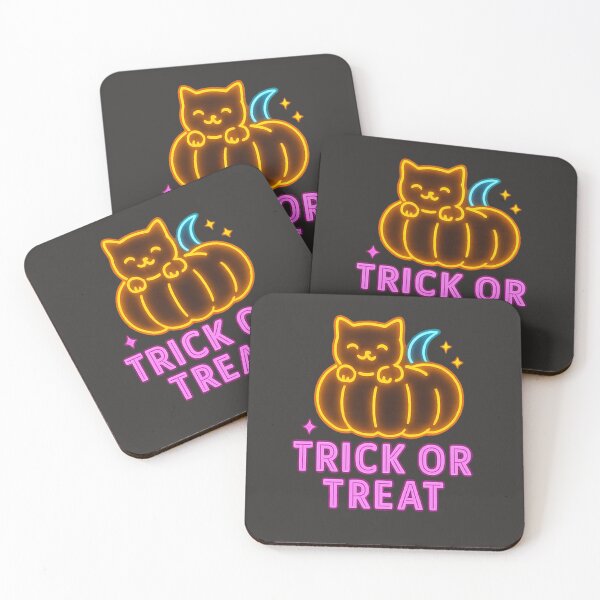 Item preview, Trick or Treat Cat – Cyberpunk Neon Halloween Design designed and sold by Thaivi Design.