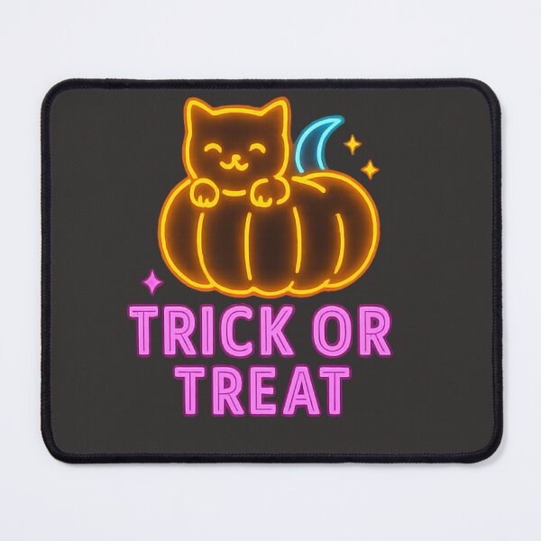 Item preview, Trick or Treat Cat – Cyberpunk Neon Halloween Design designed and sold by Thaivi Design.