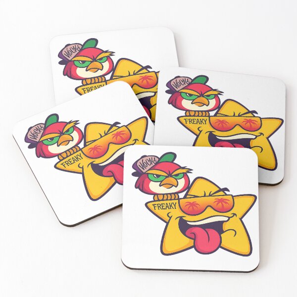 Item preview, Freaky Star & Angry Bird – Funny Cartoon Street Art Design designed and sold by Movono.