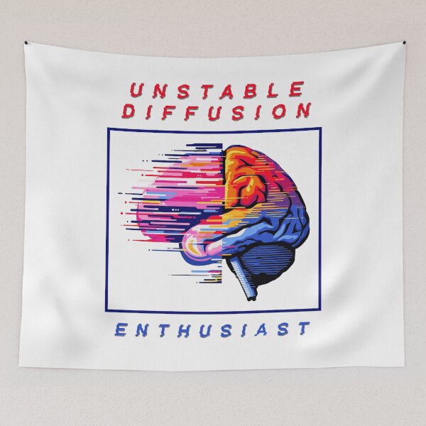 Item preview, Unstable Diffusion Enthusiast AI Glitch T-Shirt designed and sold by Looloo Grafix.