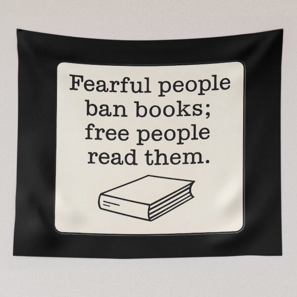 Item preview, Anti Censorship Book Ban Statement Minimalist Art Prints designed and sold by PinUpPizzazz.