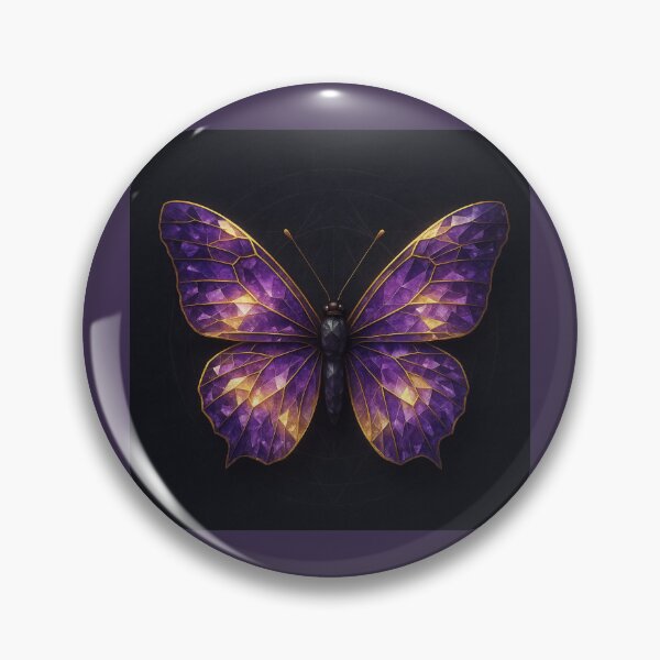 Item preview, Faceted Wings – Violet Emperor designed and sold by GeoWild Designs.