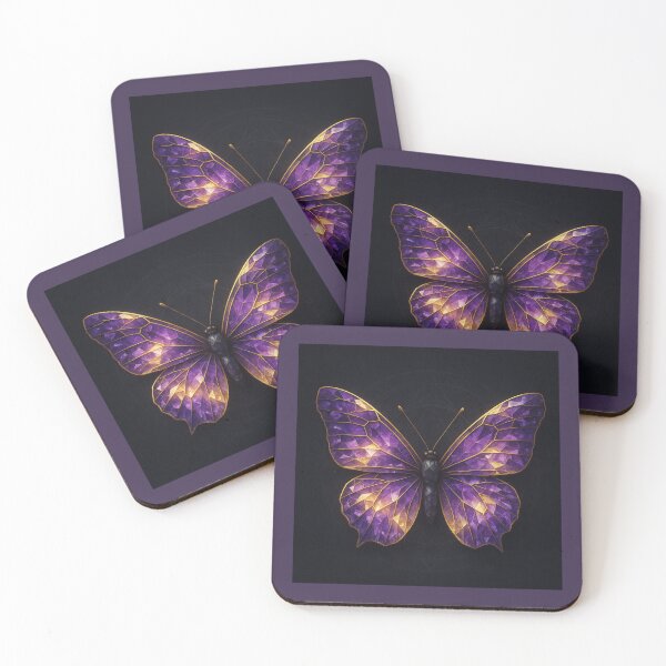 Item preview, Faceted Wings – Violet Emperor designed and sold by GeoWild Designs.