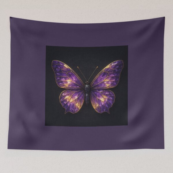 Item preview, Faceted Wings – Violet Emperor designed and sold by GeoWild Designs.