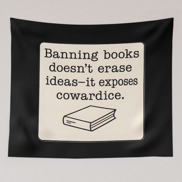 Item preview, Anti Censorship Book Ban Statement Minimalist Art Prints designed and sold by PinUpPizzazz.