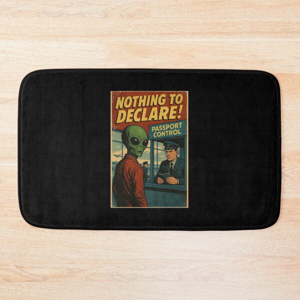 Item preview, Intergalactic Passport Control – Vintage Alien Comic Art designed and sold by The Devil's Bargain.