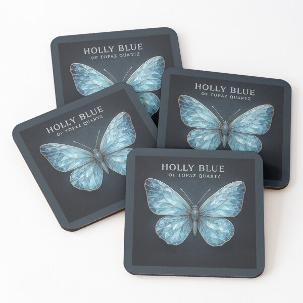 Item preview, Faceted Wings – Holly Blue of Topaz Quartz designed and sold by GeoWild Designs.