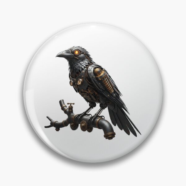 Item preview, Mechanical Raven Perched on a Steampunk Branch designed and sold by CelticSoulShop.