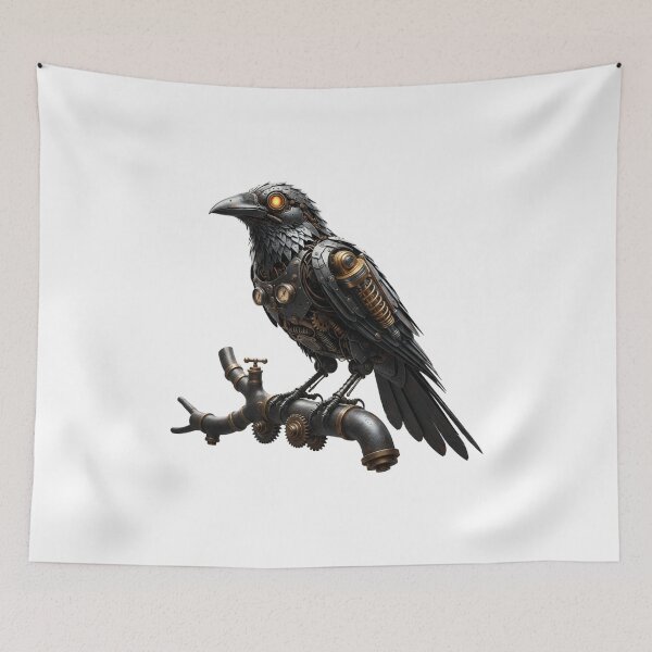 Item preview, Mechanical Raven Perched on a Steampunk Branch designed and sold by CelticSoulShop.