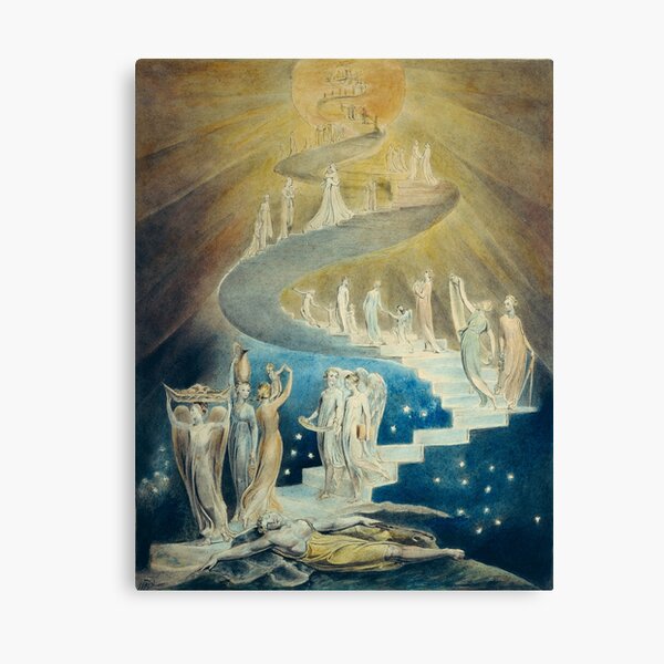Vista previa del artículo con la obra «HD Jacob's Ladder, por William Blake ALTA DEFINICIÓN», diseñado y vendido por MINDTHECHERRY.