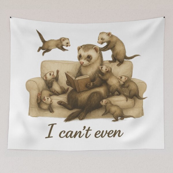 Item preview, Ferret Mom "I Can't Even" designed and sold by thehaywirehoney.