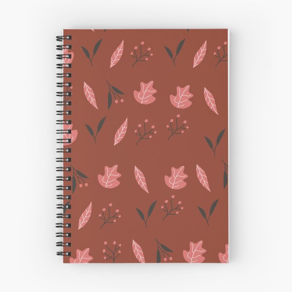 Item preview, Cream Floral Pattern on Brick Red Background designed and sold by Jamildesign.