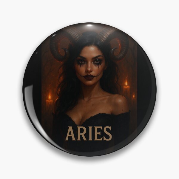 Item preview, Dark Aries – The Flame of the Zodiacal Underworld | Halloween Edition designed and sold by Tendencias-ia.