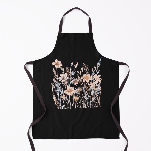Artikelvorschau, Wildblumengarten-Strichzeichnung – Handgezeichnetes Naturblumendesign entworfen und verkauft von Sun Sand & Sea Art.