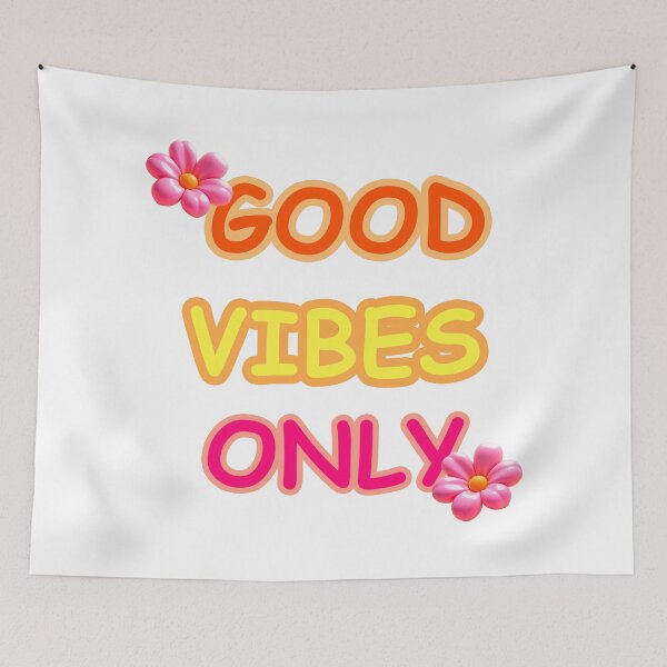 Item preview, Solo buenas vibras – Frase positiva y colorida designed and sold by ARTDXB.