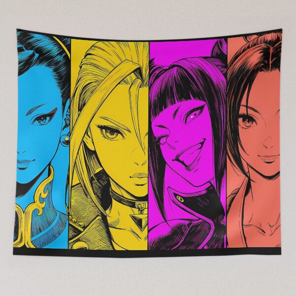 Item preview, Chun Li & Cammy & Juri & Mai - 3 designed and sold by Infinite-Aspire.