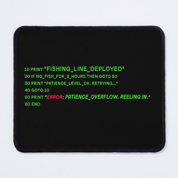 Item preview, ERROR: Patience Overflow T-Shirt | Retro BASIC Code Meme | Funny Fishing Loop | 8-Bit Gamer Gift | Vintage Console Nostalgia designed and sold by S.S.S.