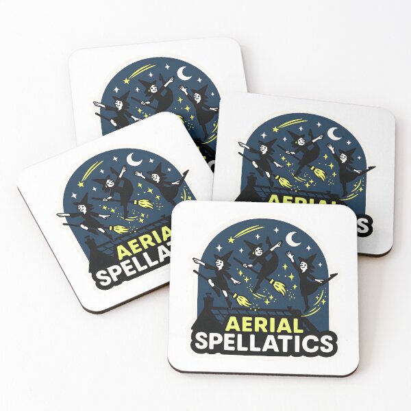 Item preview, Aerial Spellatics — Dancing Witches on Brooms designed and sold by Cheerioza.