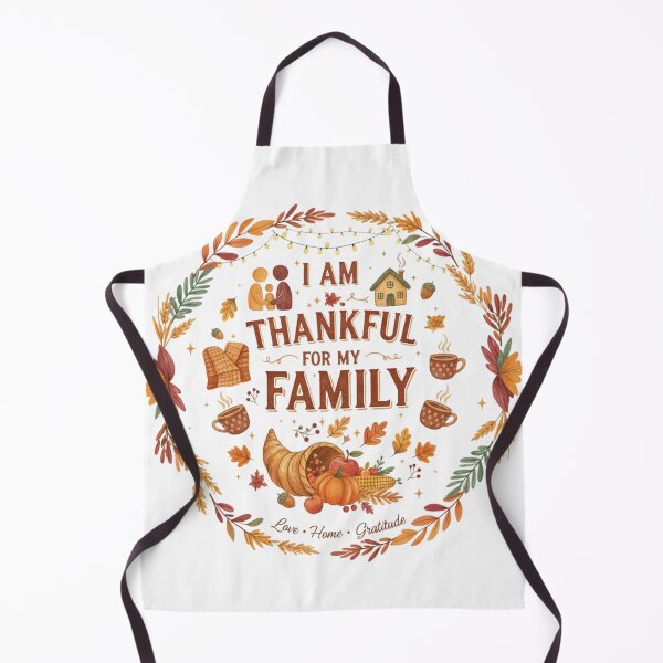 Item preview, I Am Thankful For My Family Rustic Typography - Thanksgiving & Fall Gift designed and sold by Wear Sculpt.