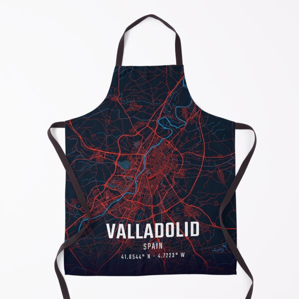 Item preview, Valladolid Red & Blue Minimalist Map designed and sold by HomeLivingCo.