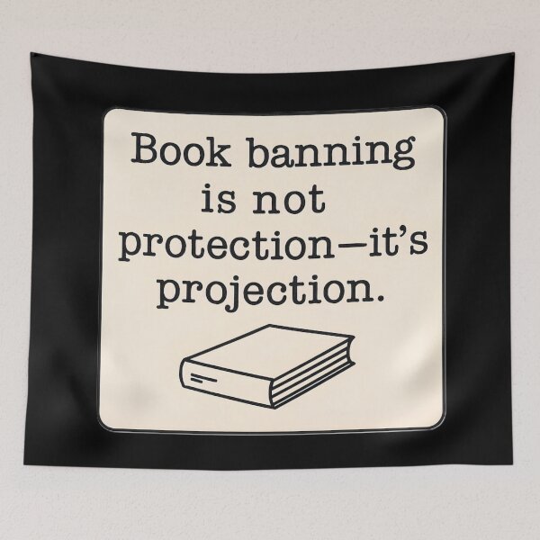 Item preview, Anti Censorship Book Ban Statement Minimalist Art Prints designed and sold by PinUpPizzazz.