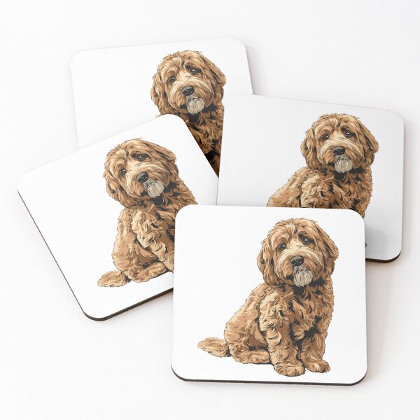 Item preview, Red Cockapoo Dog Illustration designed and sold by whyitsme.
