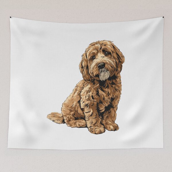 Item preview, Red Cockapoo Dog Illustration designed and sold by whyitsme.