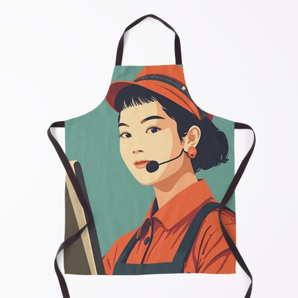 Item preview, Cute Cashier Japan Girl designed and sold by Vintage City.