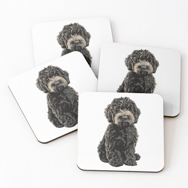 Item preview, Black Cockapoo Dog Illustration designed and sold by whyitsme.