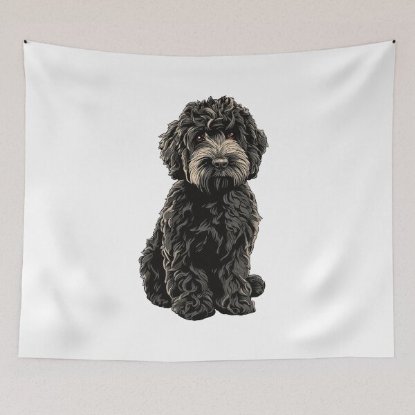 Item preview, Black Cockapoo Dog Illustration designed and sold by whyitsme.