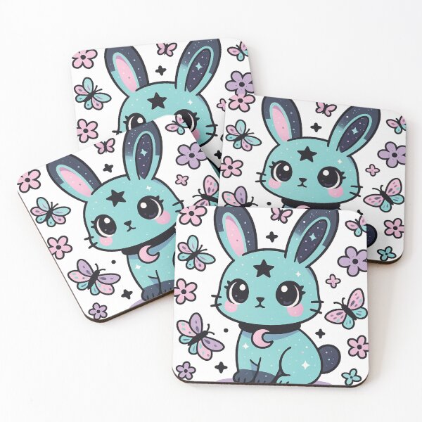 Item preview, Kawaii Pastel Bunny – Cute Celestial Star and Moon Butterfly Aesthetic Design designed and sold by dreamsagellc.
