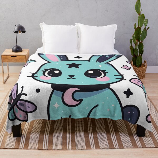 Item preview, Kawaii Pastel Bunny – Cute Celestial Star and Moon Butterfly Aesthetic Design designed and sold by dreamsagellc.