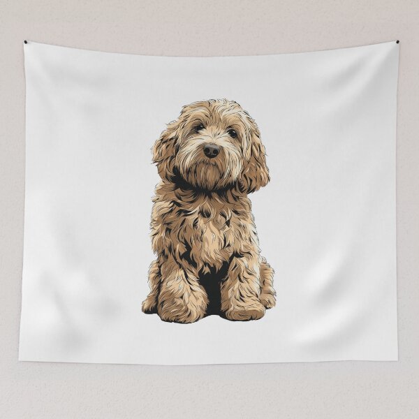 Item preview, Buff Cockapoo Dog Illustration designed and sold by whyitsme.