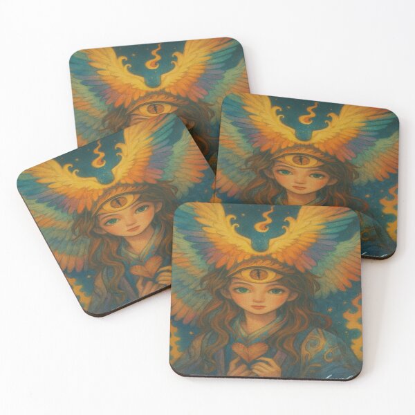 Item preview, Angel of Divine Vision and Heart of Fire designed and sold by Ecosetereos.