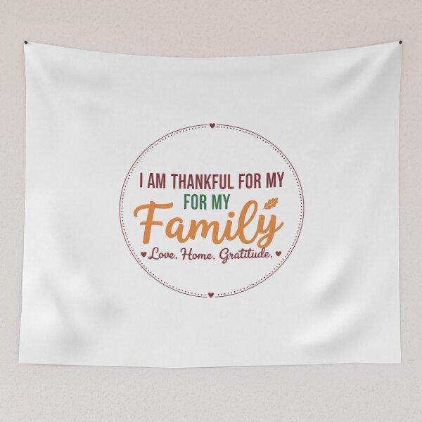 Item preview, I Am Thankful For My Family Text Design - Minimalist Gratitude Gift designed and sold by Wear Sculpt.