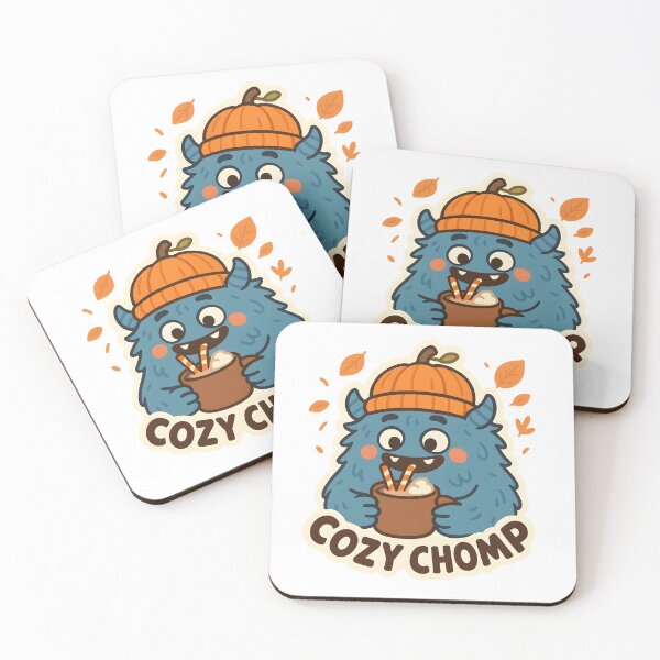 Item preview, Cozy Chomp — Fuzzy Monster with Hot Cocoa designed and sold by Cheerioza.