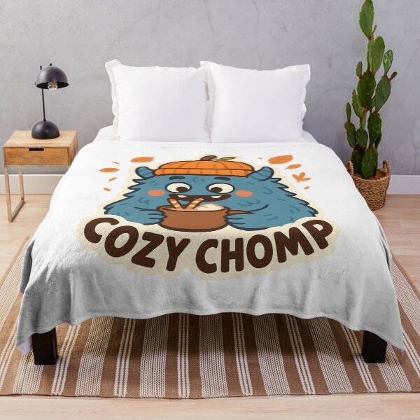 Item preview, Cozy Chomp — Fuzzy Monster with Hot Cocoa designed and sold by Cheerioza.