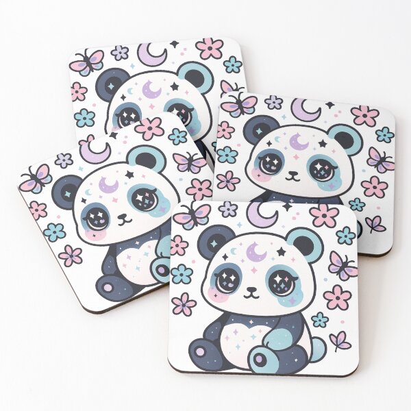 Item preview, Kawaii Pastel Panda – Cute Celestial Moon and Butterfly Aesthetic Design designed and sold by dreamsagellc.