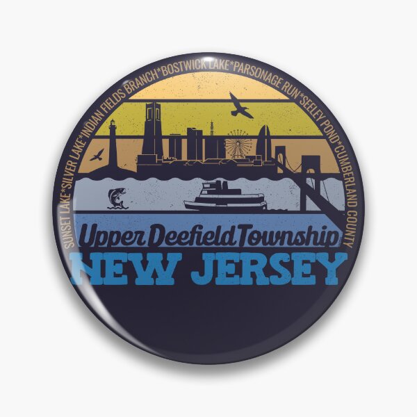 Item preview, Upper Deerfield Township New Jersey Sunset Retro Vintage Local Pride Logo designed and sold by CRHPOD20.
