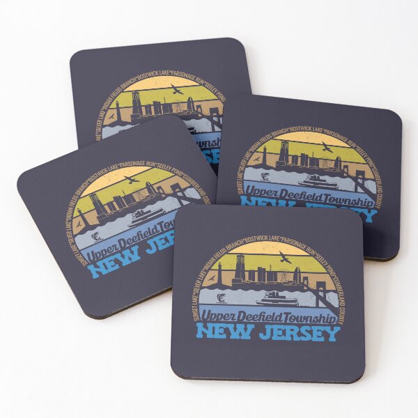 Item preview, Upper Deerfield Township New Jersey Sunset Retro Vintage Local Pride Logo designed and sold by CRHPOD20.