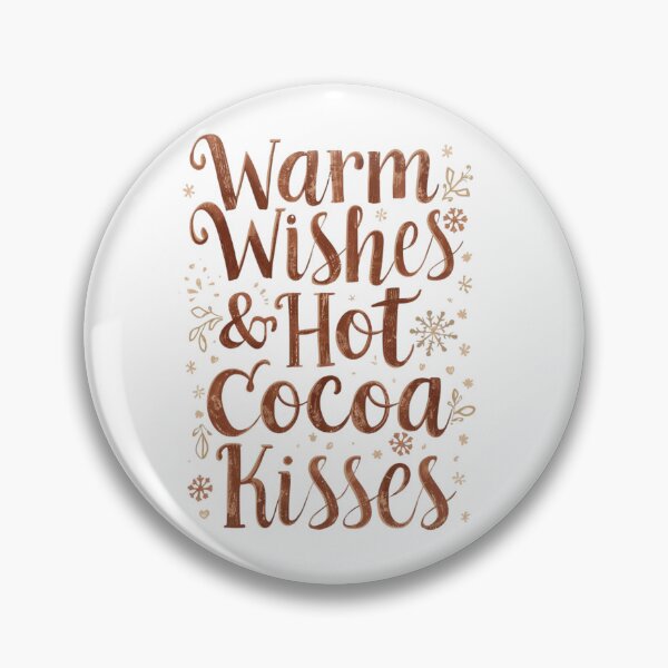 Item preview, Warm Wishes & Hot Cocoa Kisses – Cozy Christmas Typography Design designed and sold by xMErCUrY03x.