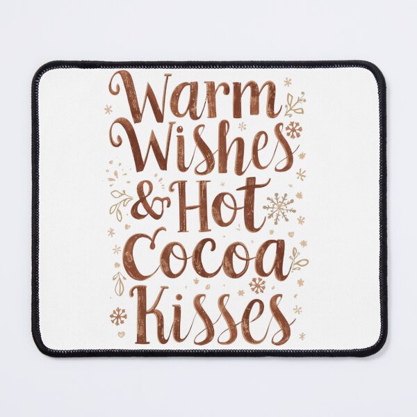 Item preview, Warm Wishes & Hot Cocoa Kisses – Cozy Christmas Typography Design designed and sold by xMErCUrY03x.
