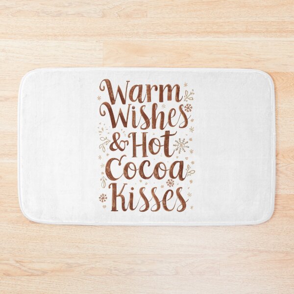Item preview, Warm Wishes & Hot Cocoa Kisses – Cozy Christmas Typography Design designed and sold by xMErCUrY03x.