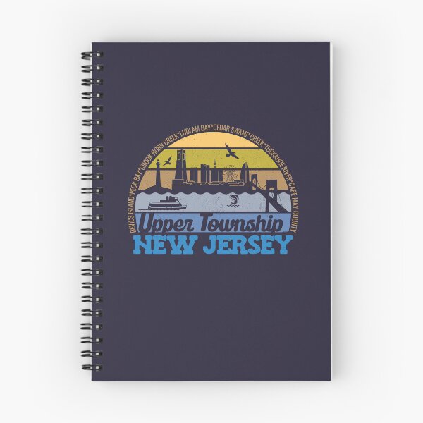 Item preview, Upper Township New Jersey Sunset Retro Vintage Local Pride Logo designed and sold by CRHPOD20.